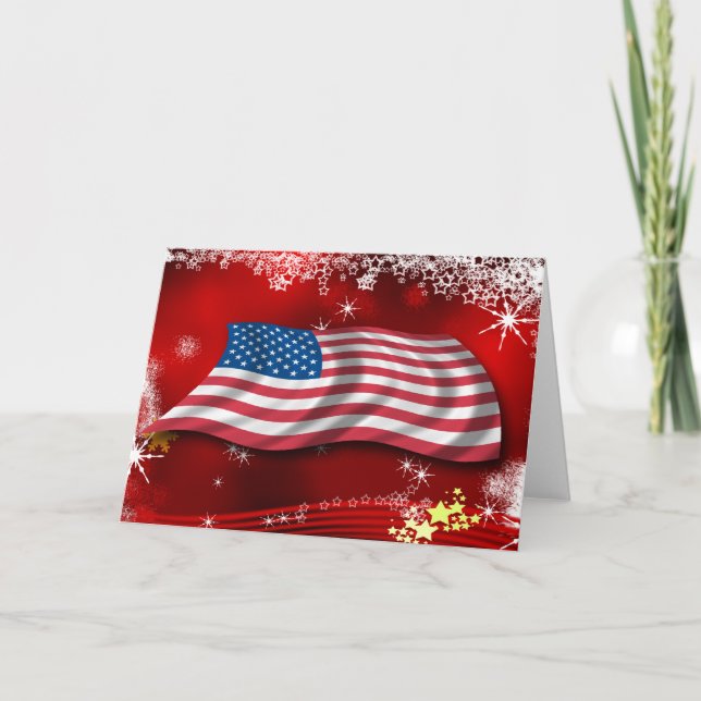 USA Christmas Feiertagskarte (Vorderseite)
