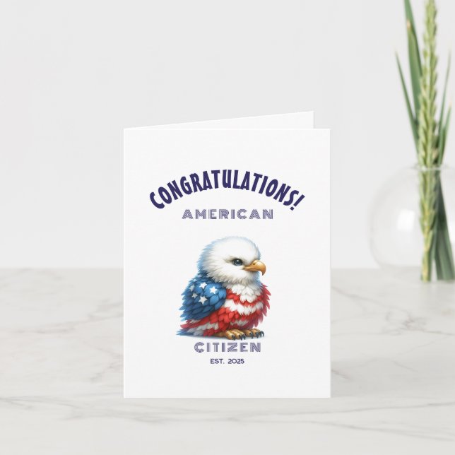 USA Citizenship Herzlichen Glückwunsch American Ca Dankeskarte (Vorderseite)
