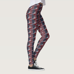 USA Collection Patriotic Christmas Leggings
