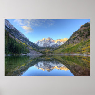 USA, Colorado, Maroon Bells-Snowmaß Poster