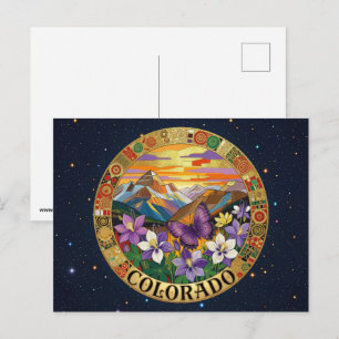 USA Colorado Staatssymbole Postkarte