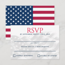 USA Couple RSVP Karte