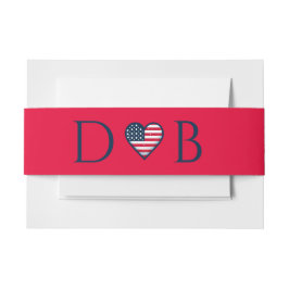 USA Couple Wedding Einladungsbanderole