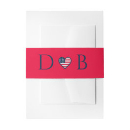 USA Couple Wedding Einladungsbanderole