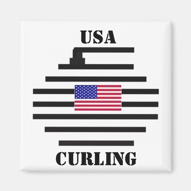 USA Curling 2010 Magnet (Vorne)