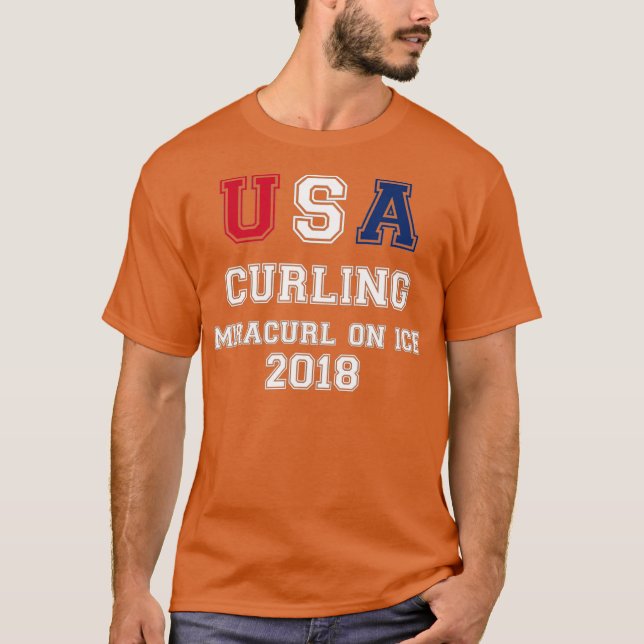 USA Curling Miracurl On Ice 2018 Tshirt (Vorderseite)