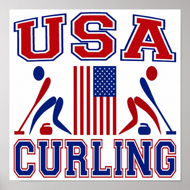 USA Curling Poster (Vorne)