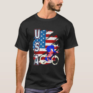 USA Cycling American Flag Cycling Team T-Shirt