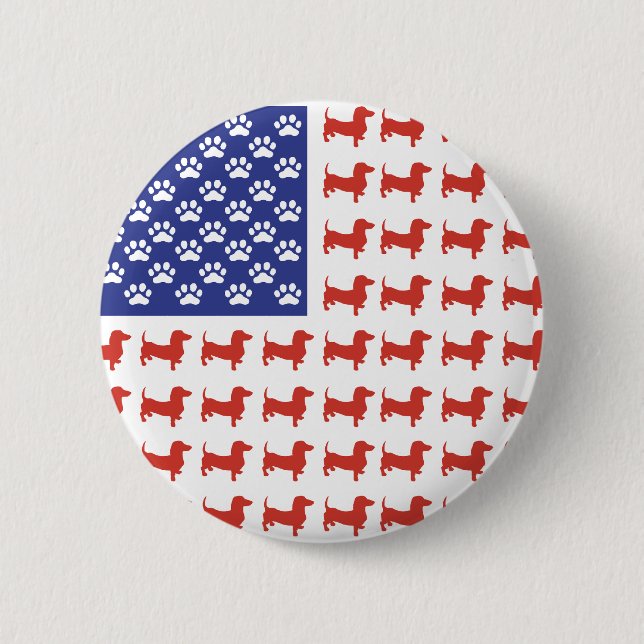 USA-Dackel Button (Vorderseite)