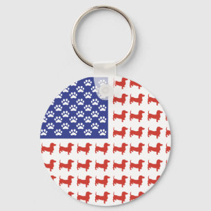 USA-Dackel Schlüsselanhänger