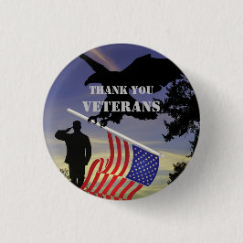 USA Danke Veterans Custom Size Button Button