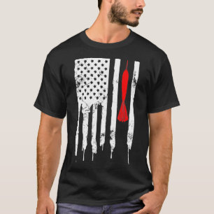 USA Dart American Flag Patriotic Dart Player T-Shirt