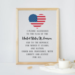 USA - das Versprechen der US-amerikanischen Flagge Poster