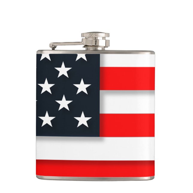 USA der amerikanischen Flagge Flachmann (Vorderseite)