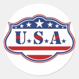 USA Design Runder Aufkleber