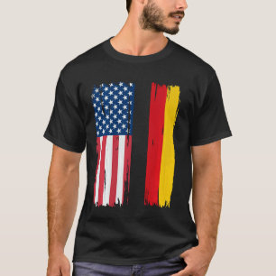 USA Deutschland Halbamerikanische Flaggenroots T-Shirt