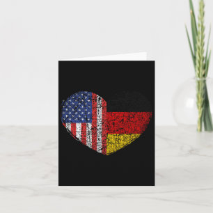 USA Deutschland Herz - Duale Staatsbürgerschaft Karte