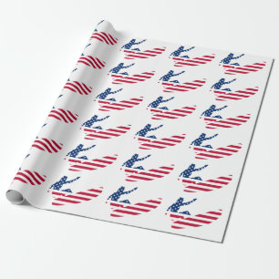 USA, die amerikanischen Surfer surfen Geschenkpapier