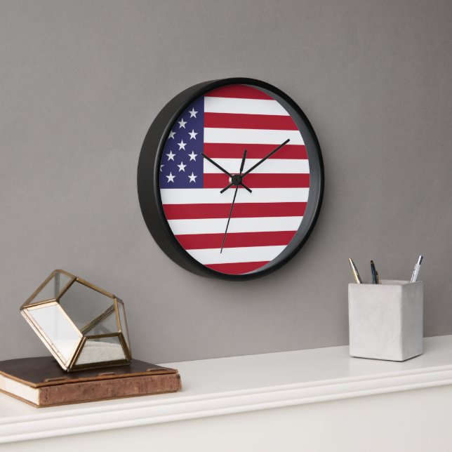 USA Drapeau Horloge murale, Horloge murale pour la (Bureau)
