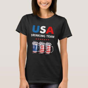 USA Drink Team Funny Drinking Beer Lover Geschenk T-Shirt
