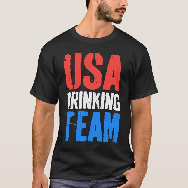 USA Drinking Team 4. Juli T-Shirt (Vorderseite)