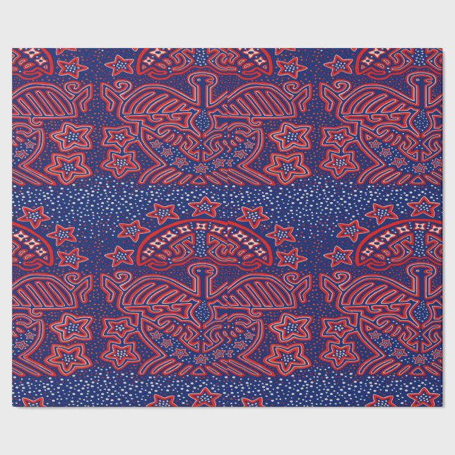 USA Eagle Democratic Patriot Geschenkpapier (Saum)