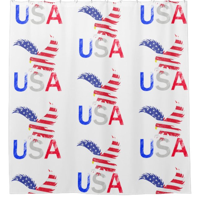 USA Eagle Duschvorhang (Vorderseite)