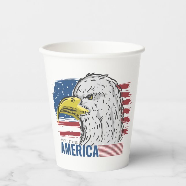 USA Eagle Pappbecher (Vorderseite)