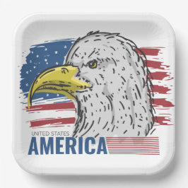 USA Eagle Pappteller