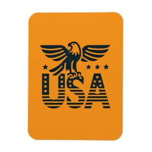 USA Eagle Patriotic Design - US Flagge Style Magnet