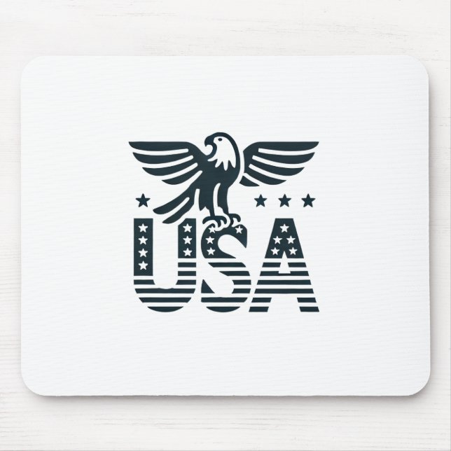 USA Eagle Patriotic Design - US Flagge Style Mousepad (Vorne)