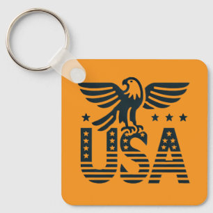 USA Eagle Patriotic Design - US Flagge Style Schlüsselanhänger