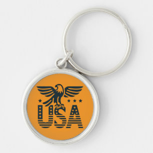 USA Eagle Patriotic Design - US Flagge Style Schlüsselanhänger