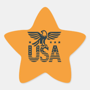 USA Eagle Patriotic Design - US Flagge Style Stern-Aufkleber