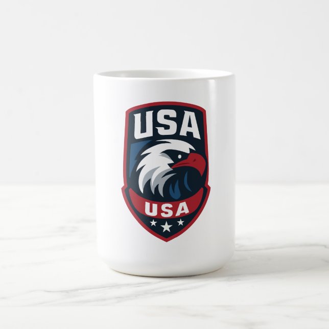 USA Eagle Sports Wappen Kaffeetasse (Mittel)