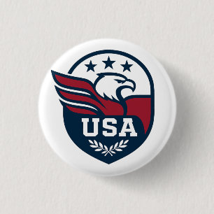 USA Eagle Wappen Button