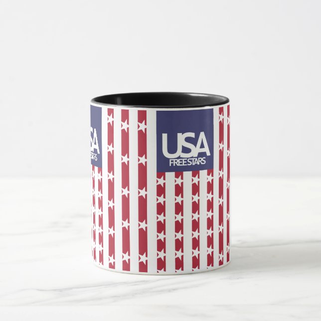 USA/EEUU FREE STARS FLAG BY MASANSER PIXELAT TASSE (Zentrum)