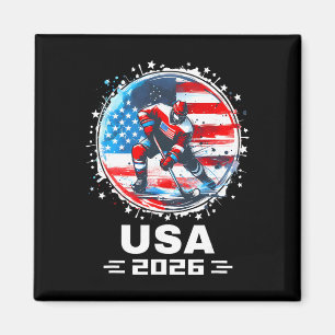 USA Eishockey 2026 Hockey Fans Magnet
