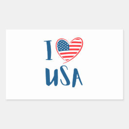 USA Elections Party Collection Rechteckiger Aufkleber