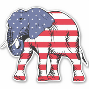USA Elephant Aufkleber