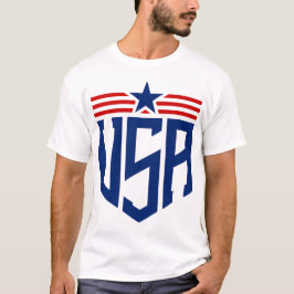 USA Emblem Typografie T-Shirt