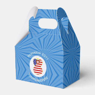 USA Engel Rotes Haar Hanukkah-Flagge Personalisier Geschenkschachtel