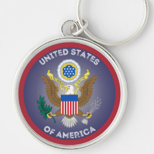 USA-Erbe-Emblem Schlüsselanhänger