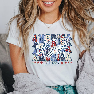USA Est 1776 Unabhängigkeitstag von Amerika Patrio T-Shirt