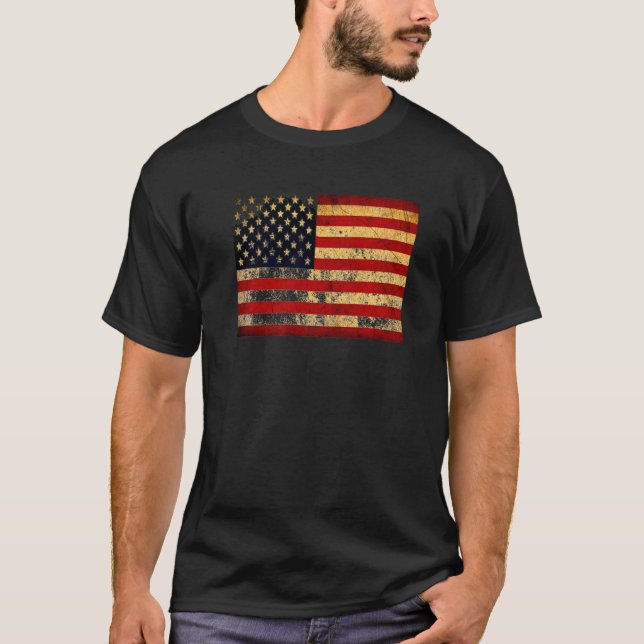 USA Faded Flag Premium T-Shirt (Vorderseite)