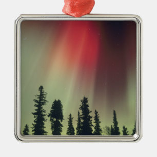 USA, Fairbanks-Gebiet, Zentralalaska, Aurora Silbernes Ornament