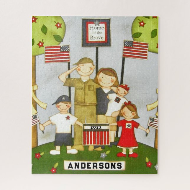 USA Family Gift Jigsaw Puzzle (Vertikal)
