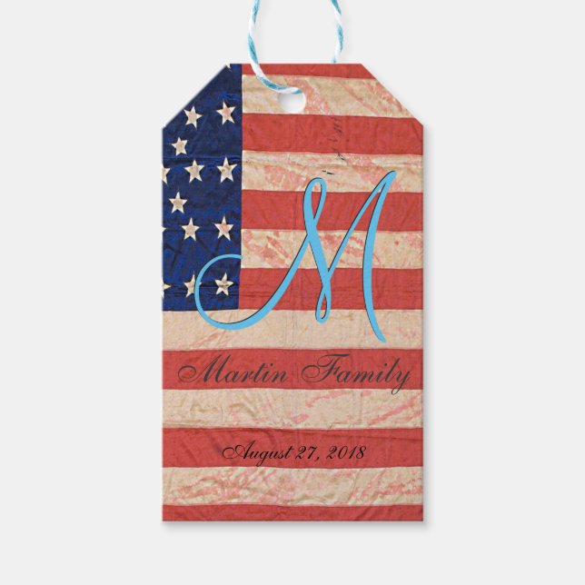 USA Family Wiedersehen Monogram Geschenkanhänger (Vorderseite)