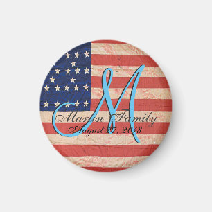 USA Family Wiedersehen Monogram Magnet