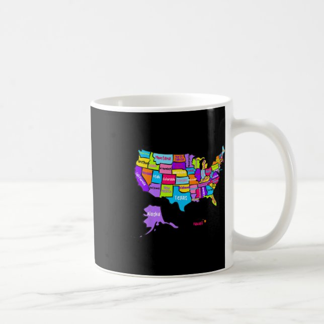 USA Farbtabelle mit Staat N Kaffeetasse (Rechts)